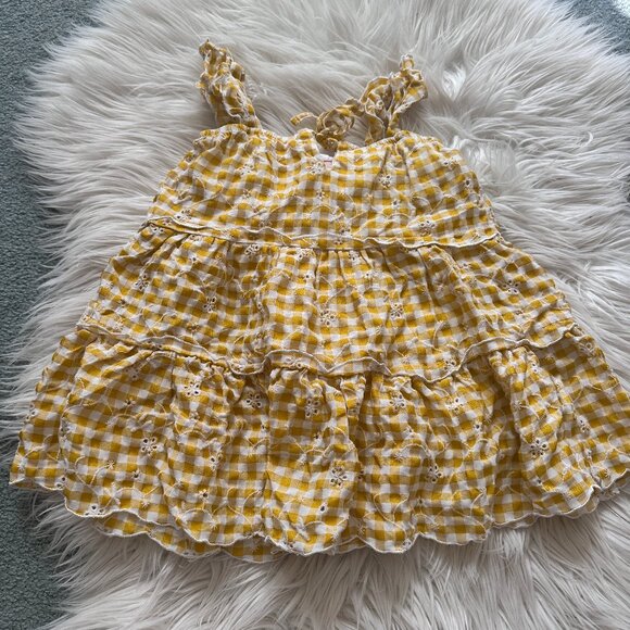 Cheeky Plum gingham yellow dress size 3T - Picture 1 of 3